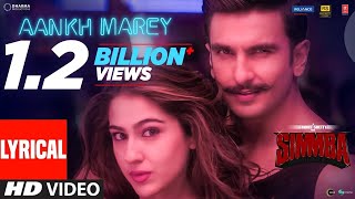 Poster aankh marey lyrics – simmba