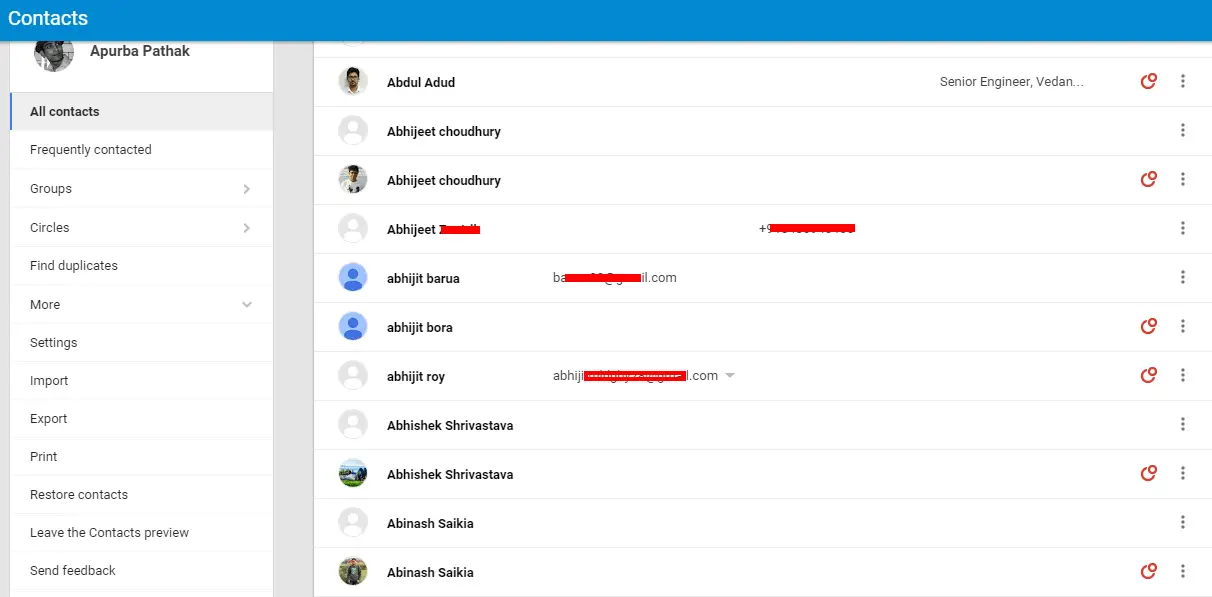 Google Contacts Save Android