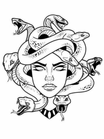 Medusa Tattoo Stencil 10